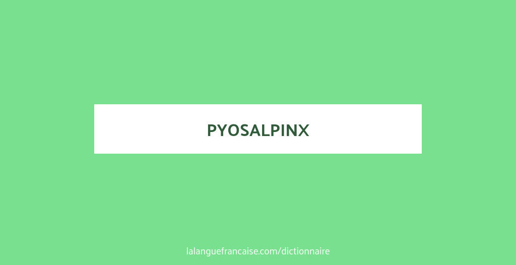 Pyosalpinx Solution Naturelle Salpingite