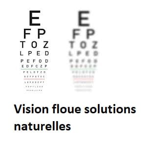 Vision floue solutions naturelles
